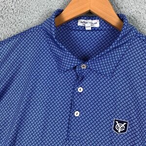 Peter Millar Summer Comfort Yellowstone‎ Polo Men's XL Blue Golf Shirt Brooks